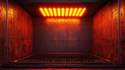 A home oven preheated to the perfect temperature, with a warm light glowing inside.