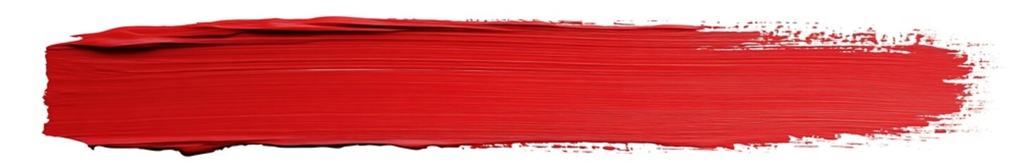 Red brush strokes paint isolated on white background PNG.AI GENERATED