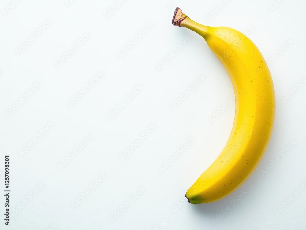Poster banana on a white background isolated fruit image for culinary and health-related concepts