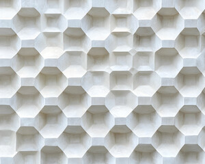 Fototapeta premium White geometric hexagonal honeycomb shape texture background