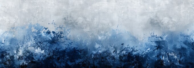 Obraz premium Abstract Blue And Gray Painting With Grunge Texture. Modern Design For Backgrounds, Banners, And Creative Projects.