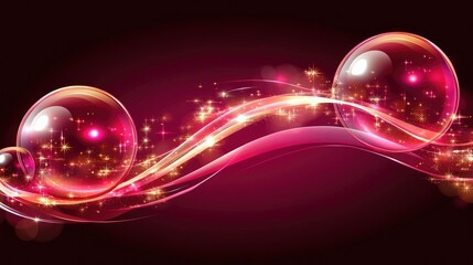 Abstract festive background with glowing orbs and sparkling trails, perfect for celebratory designs or holiday themes.