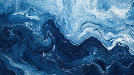 Fototapeta premium Abstract blue and white marble texture. (2)