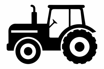 Obraz premium Tractor Silhouette Vector Art