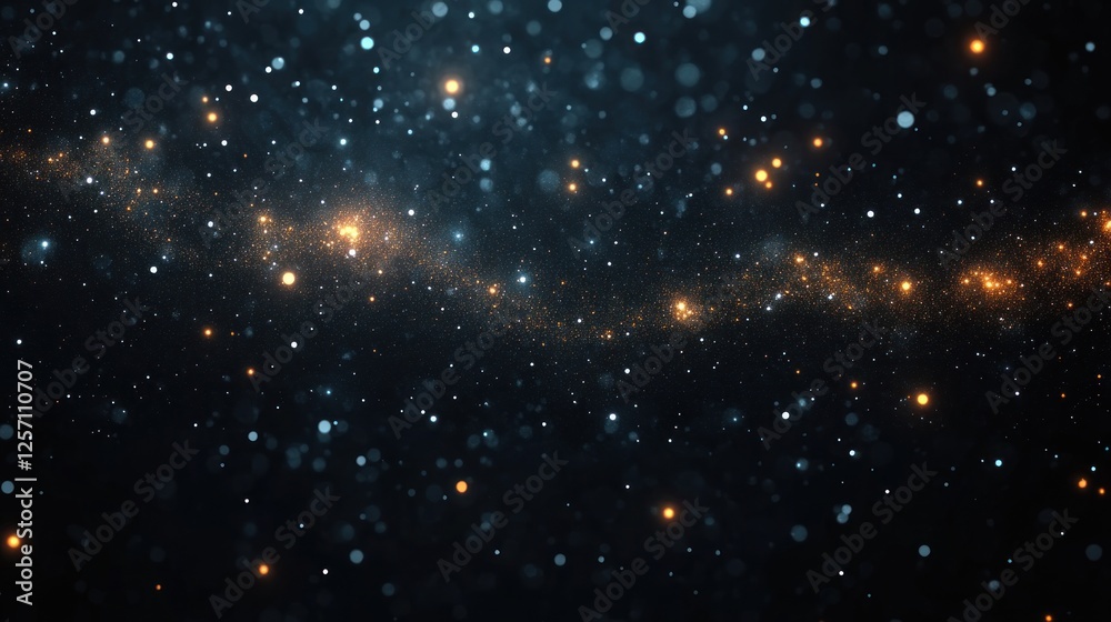 Poster Floating Particles Abstract Background with Dreamlike Atmosphere and Depth