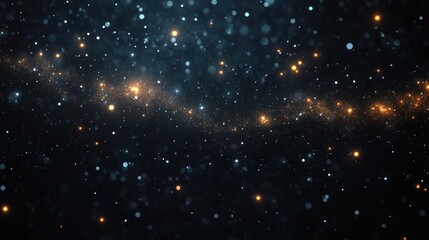 Floating Particles Abstract Background with Dreamlike Atmosphere and Depth