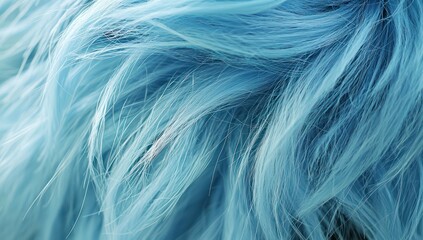 Naklejka premium Fine strands texture the shaggy blue fur with soft layered highlights.