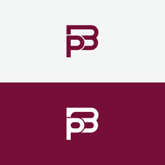 BP letter logo design vector illustration template, BP Letter logo design icon template elements - vector sign.