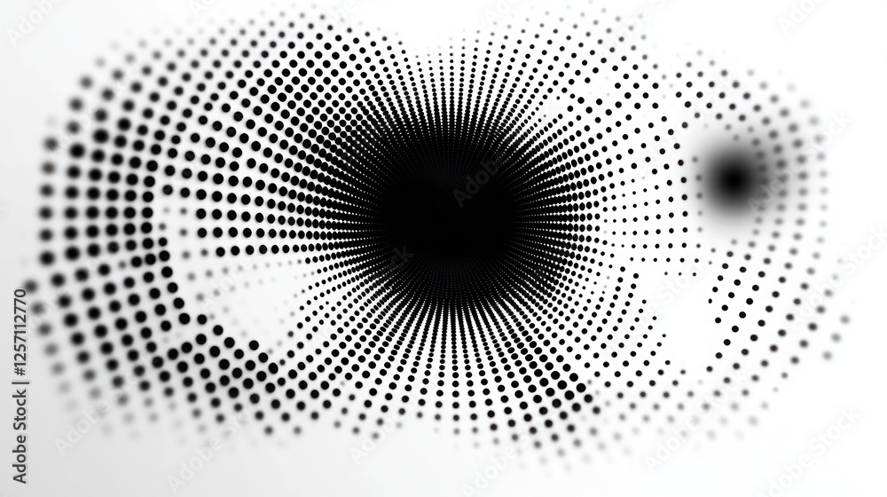 Leinwandbilder halftone circle gradient abstract dotted pattern creative graphic design elements collection