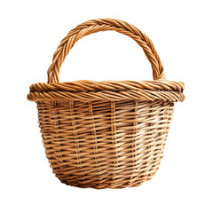 Obraz premium Wicker basket isolated on transparent background.