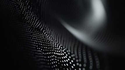 Obraz premium Abstract grayscale digital art: swirling dots and curves, dynamic grayscale texture, modern digital background, elegant, smooth, dark, light, pattern, design, illustration