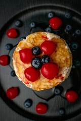 Healthy Rice Cakes with Berries and Honey: Delicious Dessert