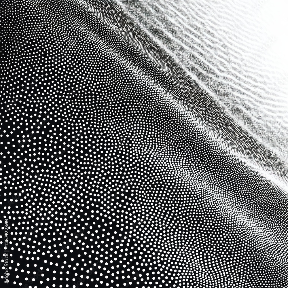 Aufkleber Gradient Dots Background Halftone Stipple Texture Vector Illustration Abstract Design