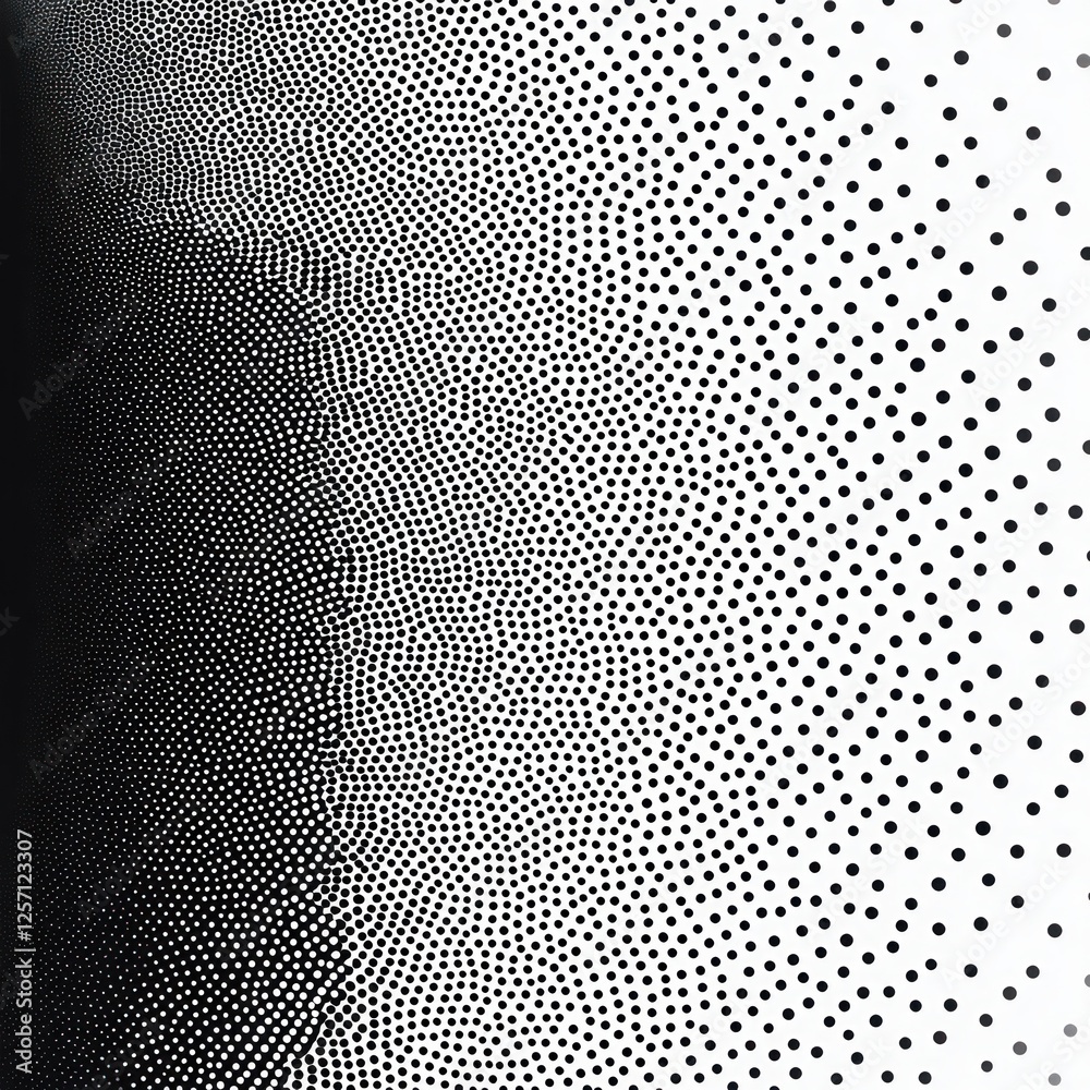 Fototapete Gradient Dot Pattern Background Halftone Texture in Pointillism Style Modern Minimalist Design
