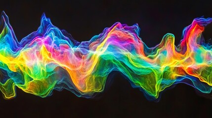 A close-up view of an electrocardiogram ECG monitor displaying a heart wave pattern, with vibrant lines showing the rhythm of a beating heart against a dark background