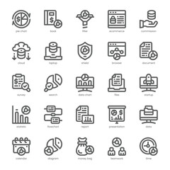 Sales Performance Icon pack for your website, mobile, presentation, and logo design. Sales Performance Icon outline design. Vector graphics illustration and editable stroke.