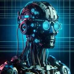 abstract futuristic robot