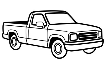 Sleek Pickup Truck Vector Design