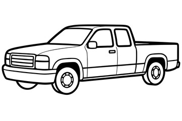 Sleek Pickup Truck Vector Design