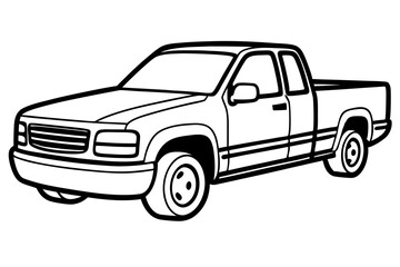 Sleek Pickup Truck Vector Design