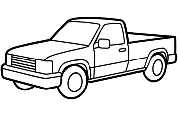 Sleek Pickup Truck Vector Design