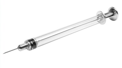 Medical Syringe Isolated on White Background. Possible Use Medical Stock Photo