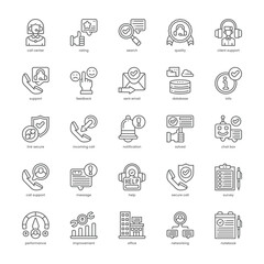 Client Support Icon pack for your website, mobile, presentation, and logo design. Client Support Icon outline design. Vector graphics illustration and editable stroke.