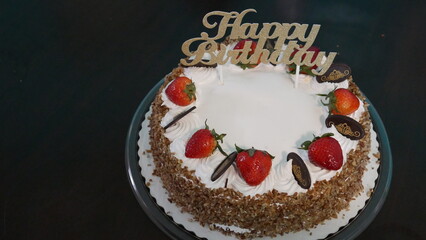 Tres leches round cake with toper 