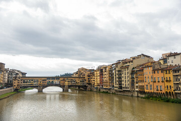 View of the Ponte Vecchio in Florence, Italy