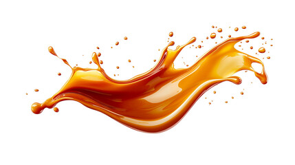 Orange Liquid Splash Black Background Dynamic Flowing Texture,