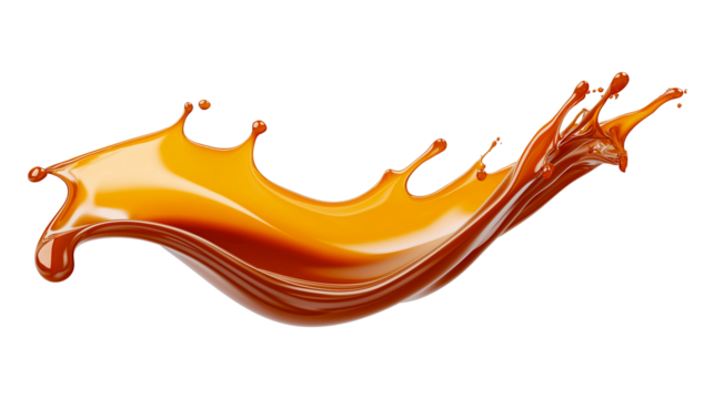 Golden liquid splash dynamic flow black background