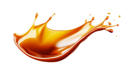 Golden liquid splash dynamic flow vibrant color delicious dessert