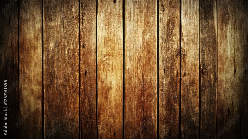 Poster dark brown wooden planks arranged vertically to create texture