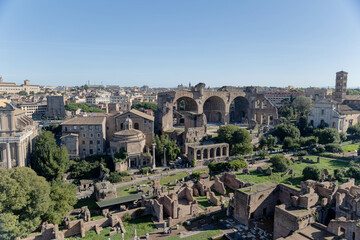 Obraz premium View of the Roman Roman from Palatine Hill