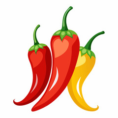 Spicy Chili Illustration on White Backdrop