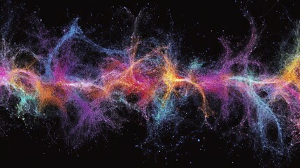 Fototapeta premium Abstract colorful nebula, cosmic dust and energy flow.