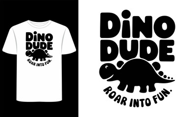 Dinosaur Playful Kids T-Shirt Vector Design