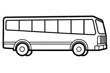 Sleek Bus Outline Vector