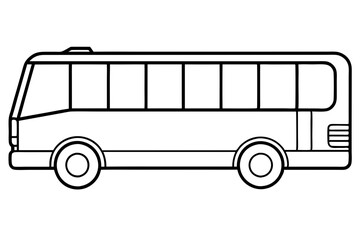 Sleek Bus Outline Vector