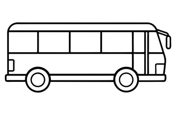 Sleek Bus Outline Vector