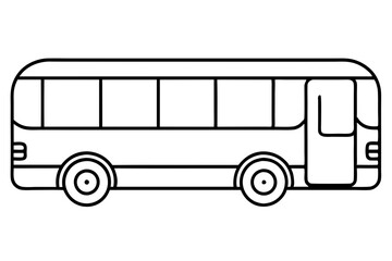 Sleek Bus Outline Vector