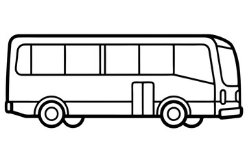 Sleek Bus Outline Vector