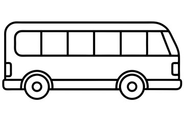 Sleek Bus Outline Vector
