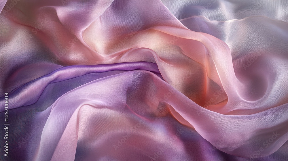 Aufkleber Abstract folds of luxurious fabric create a soft dreamy texture