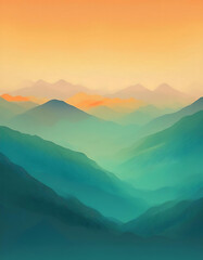 sunrise in mountains backround wallpaper