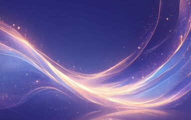 Obraz premium Abstract celestial light waves background with celestial light waves and glowing color gradients. Emphasizing cosmic beauty and modern design, ideal for space-themed art and artistic backgrounds.