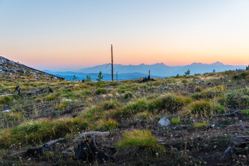 Looking West After Sunset From Ridge Top