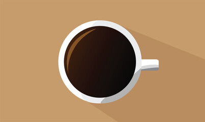 vector illustration of a cup of black coffee
