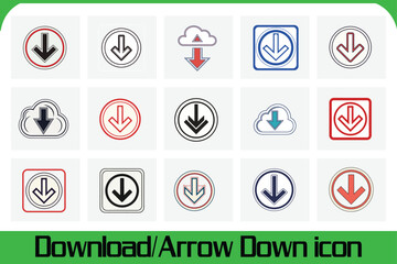 Download Arrow Down Vector Illustration Icon for Web Design