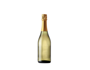champagne bottle isolated on white